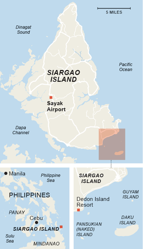 carte pour se rendre a siargao island philippines